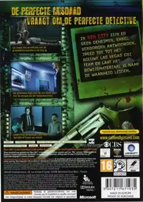 CSI Deadly Intent (USA) box cover back